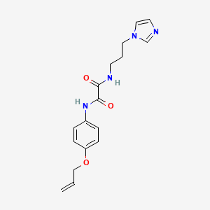 molecular formula C17H20N4O3 B4175397 N-[4-(allyloxy)phenyl]-N'-[3-(1H-imidazol-1-yl)propyl]ethanediamide 