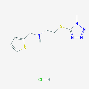 molecular formula C9H14ClN5S2 B4175455 {2-[(1-methyl-1H-tetrazol-5-yl)thio]ethyl}(2-thienylmethyl)amine hydrochloride 