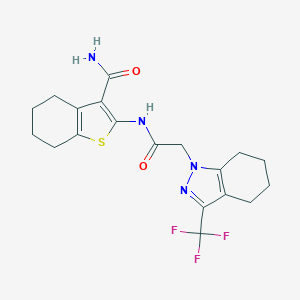 2-({[3-(trifluoromethyl)-4,5,6,7-tetrahydro-1H-indazol-1-yl]acetyl}amino)-4,5,6,7-tetrahydro-1-benzothiophene-3-carboxamide