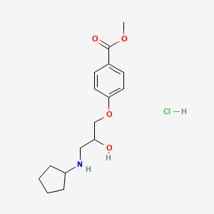 molecular formula C16H24ClNO4 B4175478 methyl 4-[3-(cyclopentylamino)-2-hydroxypropoxy]benzoate hydrochloride 