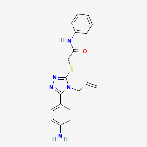 molecular formula C19H19N5OS B4175541 2-{[4-allyl-5-(4-aminophenyl)-4H-1,2,4-triazol-3-yl]thio}-N-phenylacetamide 