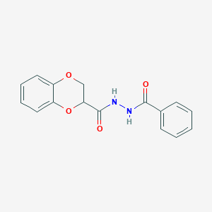 molecular formula C16H14N2O4 B4175562 N'-benzoyl-2,3-dihydro-1,4-benzodioxine-2-carbohydrazide 