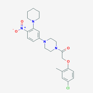 molecular formula C24H29ClN4O4 B4175565 1-[(4-chloro-2-methylphenoxy)acetyl]-4-[4-nitro-3-(1-piperidinyl)phenyl]piperazine 