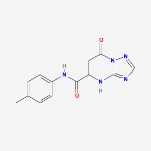 molecular formula C13H13N5O2 B4175569 N-(4-methylphenyl)-7-oxo-4,5,6,7-tetrahydro[1,2,4]triazolo[1,5-a]pyrimidine-5-carboxamide 