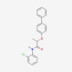 molecular formula C21H18ClNO2 B4175584 2-(4-biphenylyloxy)-N-(2-chlorophenyl)propanamide 