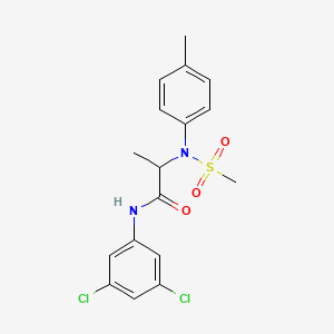 molecular formula C17H18Cl2N2O3S B4175586 N~1~-(3,5-dichlorophenyl)-N~2~-(4-methylphenyl)-N~2~-(methylsulfonyl)alaninamide 