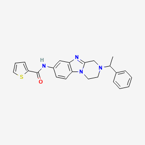 molecular formula C23H22N4OS B4175600 N-[2-(1-phenylethyl)-1,2,3,4-tetrahydropyrazino[1,2-a]benzimidazol-8-yl]-2-thiophenecarboxamide 