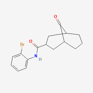 molecular formula C16H18BrNO2 B4175640 N-(2-bromophenyl)-9-oxobicyclo[3.3.1]nonane-3-carboxamide 