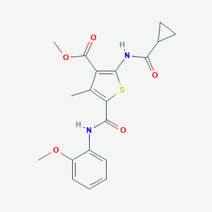 Methyl 2-[(cyclopropylcarbonyl)amino]-4-methyl-5-({[2-(methyloxy)phenyl]amino}carbonyl)thiophene-3-carboxylate