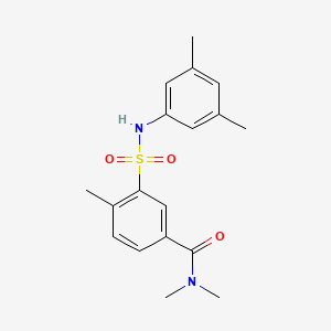 molecular formula C18H22N2O3S B4175698 3-{[(3,5-dimethylphenyl)amino]sulfonyl}-N,N,4-trimethylbenzamide 