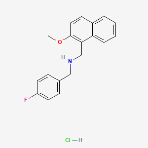 molecular formula C19H19ClFNO B4175737 (4-fluorobenzyl)[(2-methoxy-1-naphthyl)methyl]amine hydrochloride 