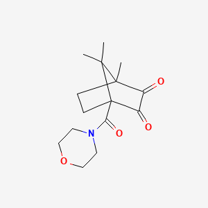 molecular formula C15H21NO4 B4175758 1,7,7-trimethyl-4-(4-morpholinylcarbonyl)bicyclo[2.2.1]heptane-2,3-dione 