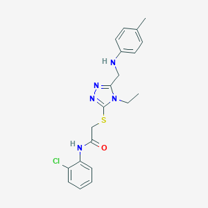 N-(2-chlorophenyl)-2-[(4-ethyl-5-{[(4-methylphenyl)amino]methyl}-4H-1,2,4-triazol-3-yl)sulfanyl]acetamide