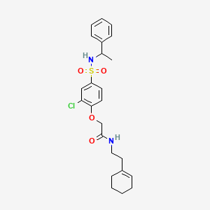 2-(2-chloro-4-{[(1-phenylethyl)amino]sulfonyl}phenoxy)-N-[2-(1-cyclohexen-1-yl)ethyl]acetamide