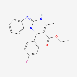 molecular formula C20H18FN3O2 B4175775 ethyl 4-(4-fluorophenyl)-2-methyl-1,4-dihydropyrimido[1,2-a]benzimidazole-3-carboxylate 