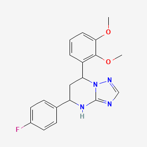molecular formula C19H19FN4O2 B4175786 7-(2,3-dimethoxyphenyl)-5-(4-fluorophenyl)-4,5,6,7-tetrahydro[1,2,4]triazolo[1,5-a]pyrimidine 