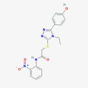 2-{[4-ethyl-5-(4-hydroxyphenyl)-4H-1,2,4-triazol-3-yl]sulfanyl}-N-{2-nitrophenyl}acetamide