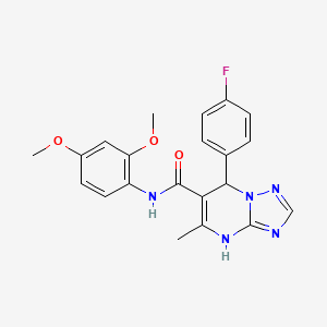molecular formula C21H20FN5O3 B4175905 N-(2,4-dimethoxyphenyl)-7-(4-fluorophenyl)-5-methyl-4,7-dihydro[1,2,4]triazolo[1,5-a]pyrimidine-6-carboxamide 