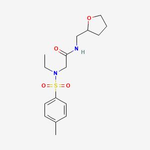 molecular formula C16H24N2O4S B4175923 N~2~-ethyl-N~2~-[(4-methylphenyl)sulfonyl]-N~1~-(tetrahydro-2-furanylmethyl)glycinamide 