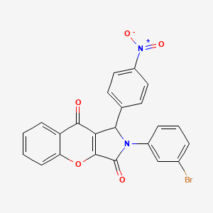 molecular formula C23H13BrN2O5 B4175935 2-(3-bromophenyl)-1-(4-nitrophenyl)-1,2-dihydrochromeno[2,3-c]pyrrole-3,9-dione 