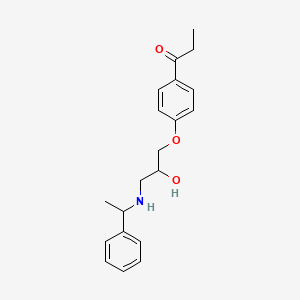 molecular formula C20H25NO3 B4175936 1-(4-{2-hydroxy-3-[(1-phenylethyl)amino]propoxy}phenyl)-1-propanone 