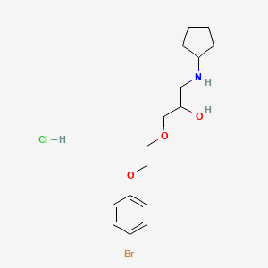 molecular formula C16H25BrClNO3 B4175944 1-[2-(4-bromophenoxy)ethoxy]-3-(cyclopentylamino)-2-propanol hydrochloride 