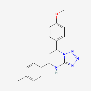 molecular formula C18H19N5O B4175956 7-(4-methoxyphenyl)-5-(4-methylphenyl)-4,5,6,7-tetrahydrotetrazolo[1,5-a]pyrimidine 