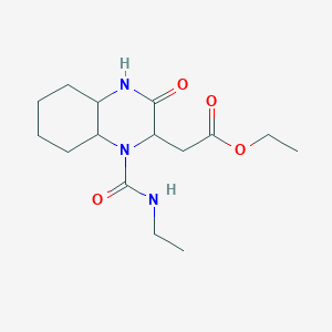 ethyl {1-[(ethylamino)carbonyl]-3-oxodecahydro-2-quinoxalinyl}acetate