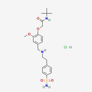 molecular formula C22H32ClN3O5S B4175998 2-{4-[({2-[4-(aminosulfonyl)phenyl]ethyl}amino)methyl]-2-methoxyphenoxy}-N-(tert-butyl)acetamide hydrochloride 