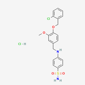 molecular formula C21H22Cl2N2O4S B4176022 4-({4-[(2-chlorobenzyl)oxy]-3-methoxybenzyl}amino)benzenesulfonamide hydrochloride 