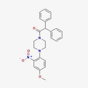 molecular formula C25H25N3O4 B4176034 1-(diphenylacetyl)-4-(4-methoxy-2-nitrophenyl)piperazine 