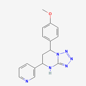 molecular formula C16H16N6O B4176047 7-(4-methoxyphenyl)-5-(3-pyridinyl)-4,5,6,7-tetrahydrotetrazolo[1,5-a]pyrimidine 