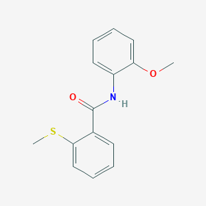 molecular formula C15H15NO2S B4176056 N-(2-methoxyphenyl)-2-(methylthio)benzamide 