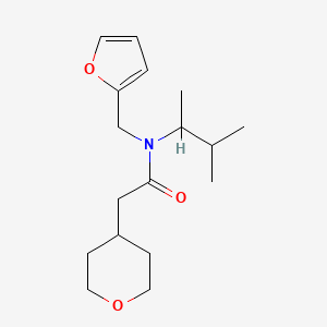 molecular formula C17H27NO3 B4176060 N-(1,2-dimethylpropyl)-N-(2-furylmethyl)-2-(tetrahydro-2H-pyran-4-yl)acetamide 
