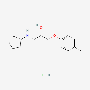 molecular formula C19H32ClNO2 B4176088 1-(2-tert-butyl-4-methylphenoxy)-3-(cyclopentylamino)-2-propanol hydrochloride 