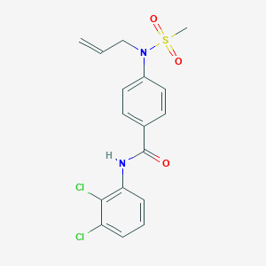 molecular formula C17H16Cl2N2O3S B4176096 4-[allyl(methylsulfonyl)amino]-N-(2,3-dichlorophenyl)benzamide 