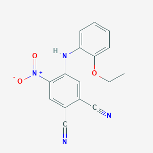 molecular formula C16H12N4O3 B4176123 4-[(2-ethoxyphenyl)amino]-5-nitrophthalonitrile 