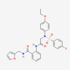 molecular formula C28H26FN3O6S B4176131 2-({N-(4-ethoxyphenyl)-N-[(4-fluorophenyl)sulfonyl]glycyl}amino)-N-(2-furylmethyl)benzamide 