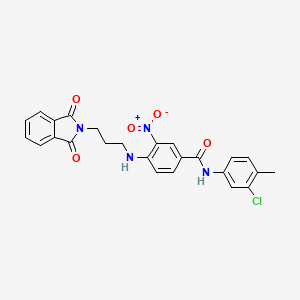 N-(3-chloro-4-methylphenyl)-4-{[3-(1,3-dioxo-1,3-dihydro-2H-isoindol-2-yl)propyl]amino}-3-nitrobenzamide