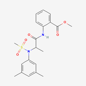 molecular formula C20H24N2O5S B4176172 methyl 2-{[N-(3,5-dimethylphenyl)-N-(methylsulfonyl)alanyl]amino}benzoate 