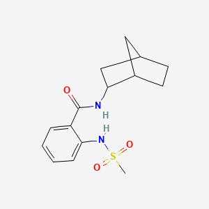 molecular formula C15H20N2O3S B4176197 N-bicyclo[2.2.1]hept-2-yl-2-[(methylsulfonyl)amino]benzamide 