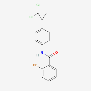 molecular formula C16H12BrCl2NO B4176221 2-bromo-N-[4-(2,2-dichlorocyclopropyl)phenyl]benzamide 
