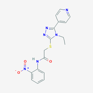 2-[(4-ethyl-5-pyridin-4-yl-4H-1,2,4-triazol-3-yl)sulfanyl]-N-{2-nitrophenyl}acetamide