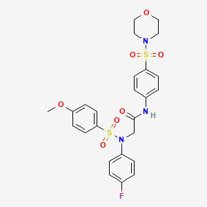 molecular formula C25H26FN3O7S2 B4176278 N~2~-(4-fluorophenyl)-N~2~-[(4-methoxyphenyl)sulfonyl]-N~1~-[4-(4-morpholinylsulfonyl)phenyl]glycinamide 