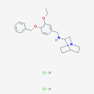 molecular formula C23H32Cl2N2O2 B4176282 N-[4-(benzyloxy)-3-ethoxybenzyl]quinuclidin-3-amine dihydrochloride 