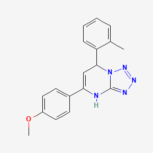 molecular formula C18H17N5O B4176367 5-(4-methoxyphenyl)-7-(2-methylphenyl)-4,7-dihydrotetrazolo[1,5-a]pyrimidine 