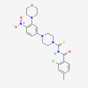 2-chloro-4-methyl-N-({4-[3-(4-morpholinyl)-4-nitrophenyl]-1-piperazinyl}carbonothioyl)benzamide
