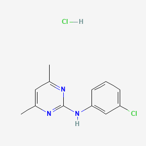 molecular formula C12H13Cl2N3 B4176388 N-(3-chlorophenyl)-4,6-dimethyl-2-pyrimidinamine hydrochloride 