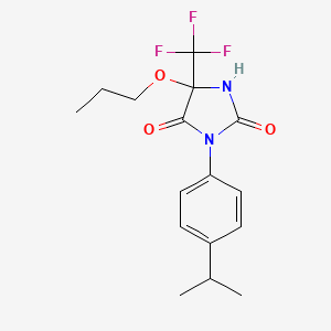 molecular formula C16H19F3N2O3 B4176431 3-(4-isopropylphenyl)-5-propoxy-5-(trifluoromethyl)-2,4-imidazolidinedione 
