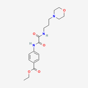 molecular formula C18H25N3O5 B4176437 ethyl 4-{[{[3-(4-morpholinyl)propyl]amino}(oxo)acetyl]amino}benzoate 